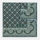 Forest Green Floral Tile and Paisley Silk Pocket Square OS