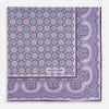 View 3 of product Lilac Floral Tile and Paisley Silk Pocket Square OS