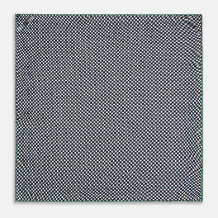 Rosette Green Pocket Square in Silk Image 5