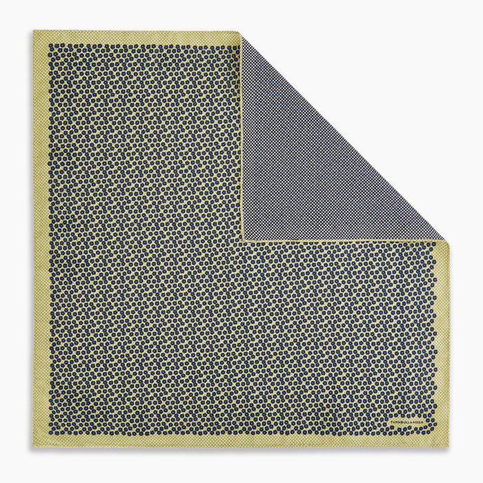 Floral Yellow Pocket Square in Silk Image 6