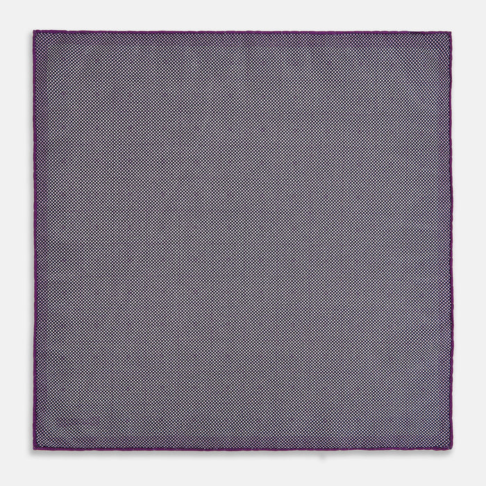 Geometric Purple Tile Pocket Square in Silk Image 5