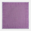 View 5 of product Certainly! Here’s a rewritten version of your sentence, incorporating the product data: The Geometric Lilac Tile Pocket Square in Silk by Turnbull & Asser UK features a lilac purple geometric pattern with a subtle square design, partially folded to reveal its double-sided construction with a contrasting black and white dotted pattern on the reverse.