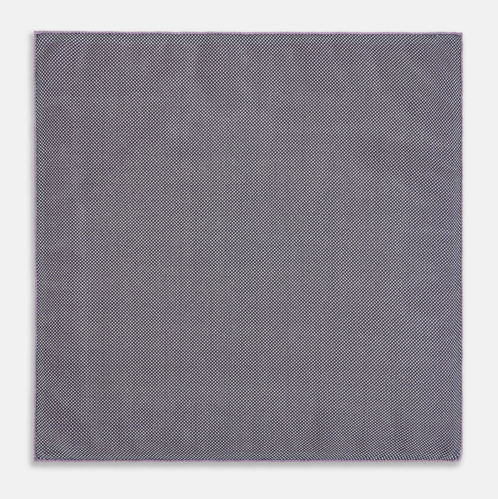 Geometric Lilac Tile Pocket Square in Silk Image 5