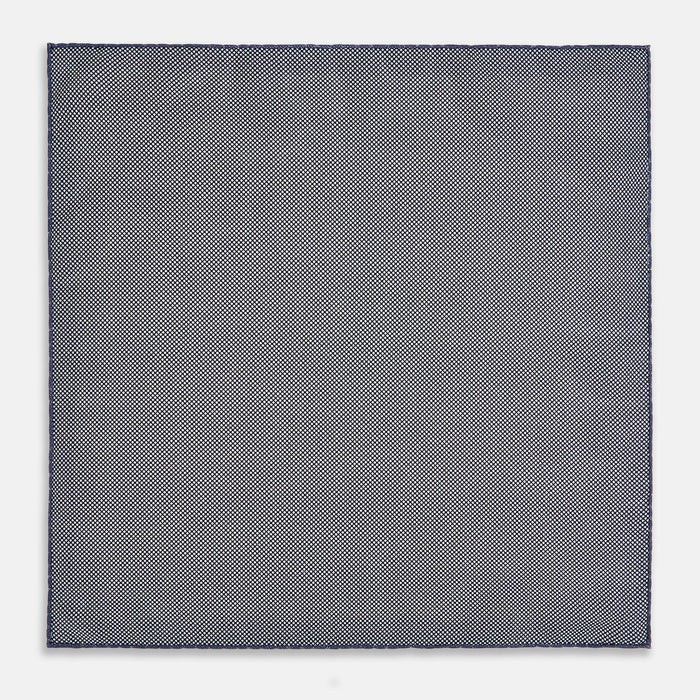 Geometric Blue Pocket Square in Silk Image 5