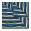 View 1 of product Oxford Blue Dots and Floral Tile Double-Sided Silk Pocket Square OS