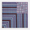 View 3 of product Azzurro Dots and Floral Tile Double-Sided Silk Pocket Square OS
