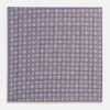 View 5 of product Azzurro Dots and Floral Tile Double-Sided Silk Pocket Square OS