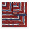 View 1 of product Red Dots and Floral Tile Double-Sided Silk Pocket Square OS