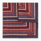 Red Dots and Floral Tile Double-Sided Silk Pocket Square OS