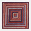 View 4 of product Red Dots and Floral Tile Double-Sided Silk Pocket Square OS