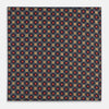 View 5 of product Orange Dots and Floral Tile Double-Sided Silk Pocket Square OS