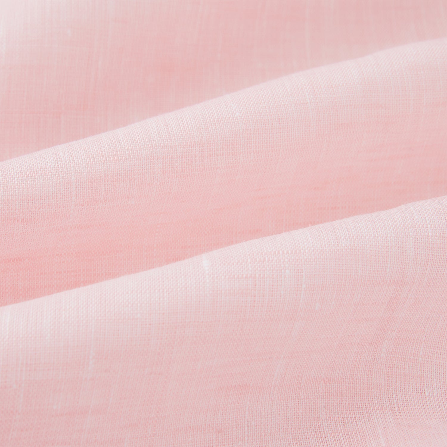 View 6 of product The Turnbull & Asser Pale Pink Linen Pyjama Shirt features long sleeves, a chest pocket, and a classic button-up design—ideal for stylish nightwear or relaxed homewear. Shown laid flat on a white background.