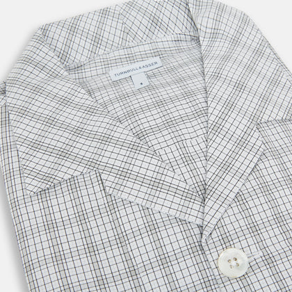 Grey Fine Multi Graph Check Pyjama Shirt Image 1
