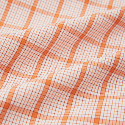Orange Graph Overlay Check Pyjama Shirt Image 5