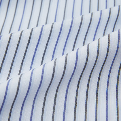 Blue Shadow Pinstripe Pyjama Shirt Image 5