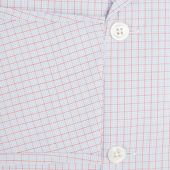 Red Multi Graph Check Pyjama Shirt Image 3