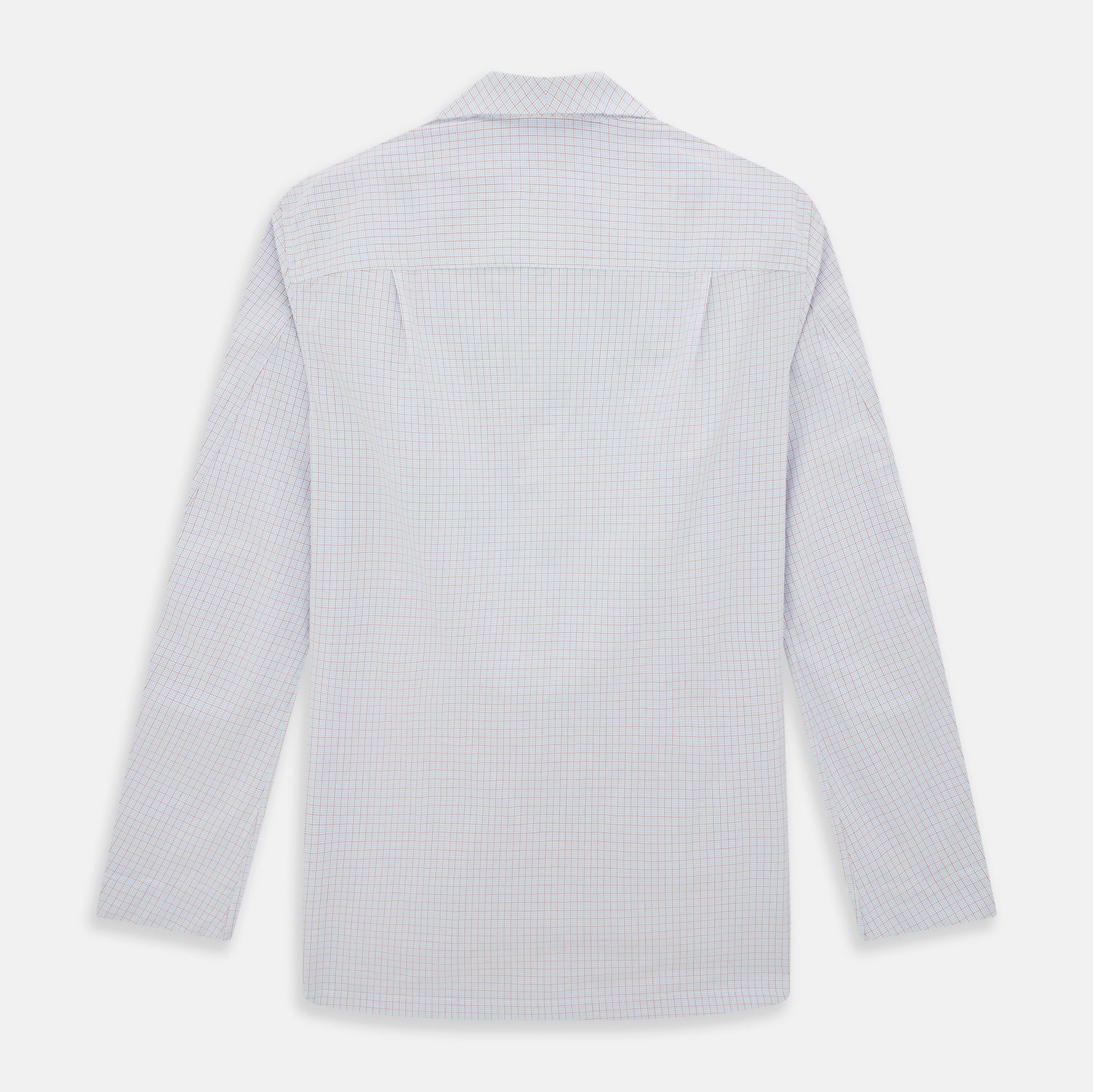 View 3 of product The Turnbull & Asser Red Multi Graph Check Pyjama Shirt is a stylish long-sleeved loungewear piece, ideal for comfortable and elegant nightwear.