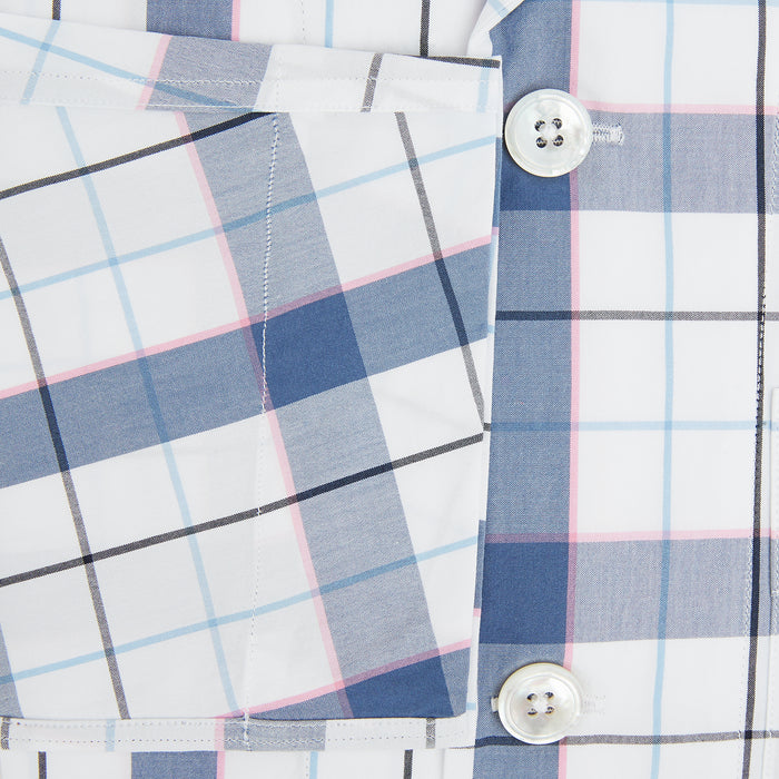 Blue Blazer Check Pyjama Shirt Image 3