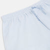 View 2 of product Turnbull & Asser’s Pale Blue Micro Check Pyjama Trousers feature an elastic waistband with drawstring for comfort, making these light blue sleepwear pants ideal for relaxing and sleeping.