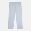 View 3 of product Turnbull & Asser’s Pale Blue Micro Check Pyjama Trousers feature an elastic waistband with drawstring for comfort, making these light blue sleepwear pants ideal for relaxing and sleeping.