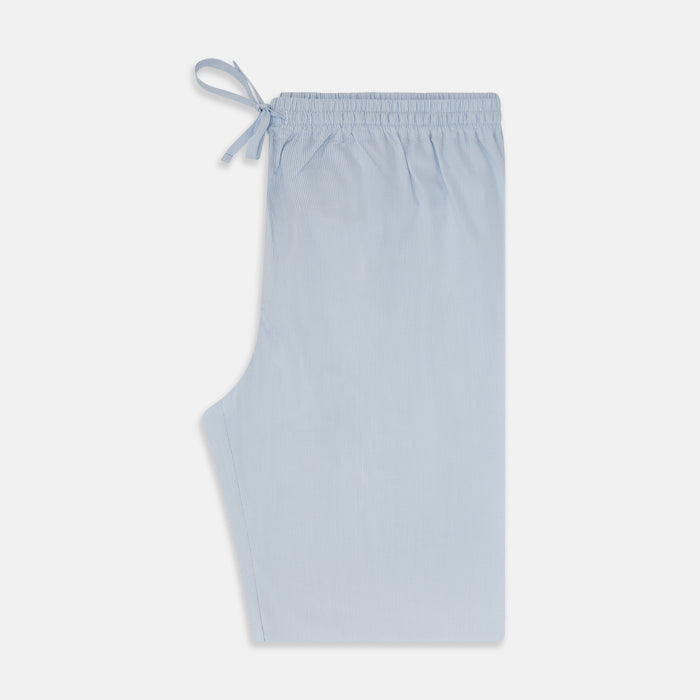 Pale Blue Micro Check Pyjama Trousers Image 3