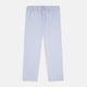 Turnbull & Asser Pale Blue Fine Stripe Pyjama Trousers with elastic waistband and drawstring, shown flat against a white background.