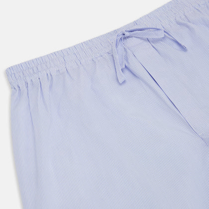 Pale Blue Fine Stripe Pyjama Trousers Image 1
