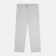 Turnbull & Asser’s Grey Fine Track Stripe Pyjama Trousers feature vertical white pinstripes, a relaxed fit, and an elastic drawstring waistband—ideal for comfortable sleepwear.