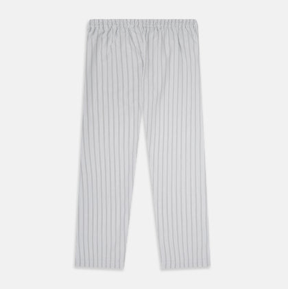 Grey Fine Track Stripe Pyjama Trousers Image 2