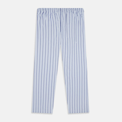 Blue Track Stripe Pyjama Trousers Image 2