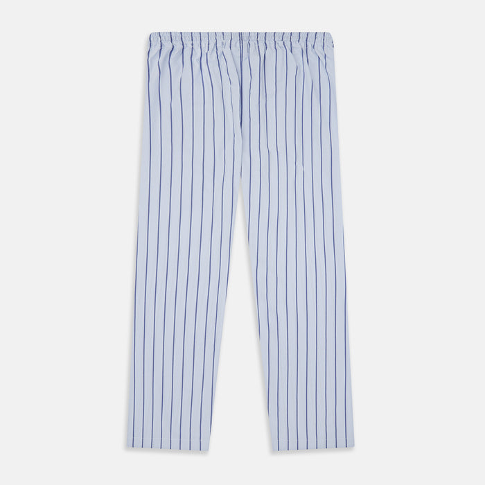 Blue Track Stripe Pyjama Trousers Image 2