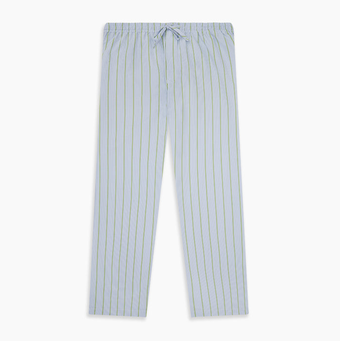 Light Green and Blue Stripe Pyjama Trousers Image 5