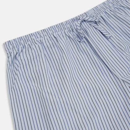 Blue Shadow Pinstripe Pyjama Trousers Image 1