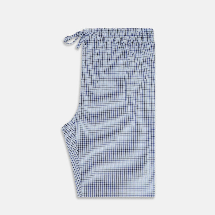Blue Shadow Check Pyjama Trousers Image 3