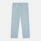Turnbull & Asser Green and Blue Shadow Check Pyjama Trousers feature an elastic waistband and drawstring, shown flat on a white background. Ideal to pair with your favorite cotton T-shirt for a cozy night's sleep.