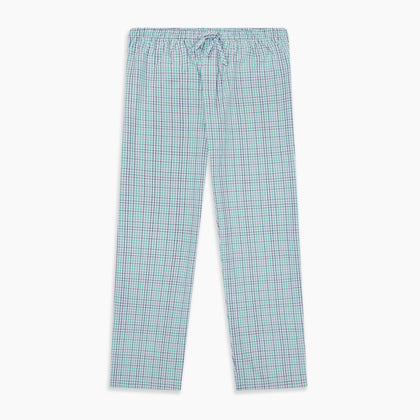 Green and Blue Shadow Check Pyjama Trousers Image 5