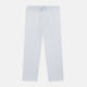 Turnbull & Asser Blue Multi Pinstripe Pyjama Trousers in light blue and white cotton with blue pinstripes, elastic waistband, and drawstring, shown laid flat on a white background.