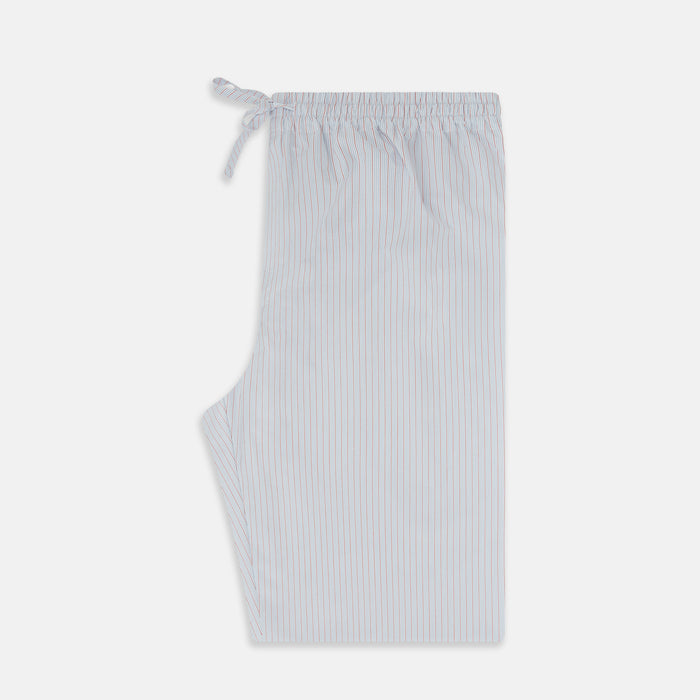 Red Multi Pinstripe Pyjama Trousers Image 3