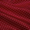 View 5 of product The Turnbull & Asser Burgundy Spot Silk Gown features a shawl collar, front pocket, and matching belt—ideal for relaxation—shown on a white background.