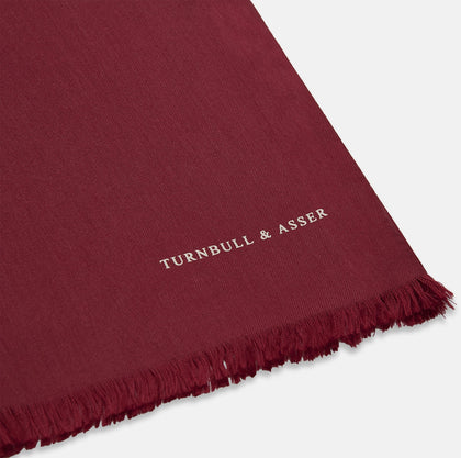 Plain Wine Silk Scarf Image 1
