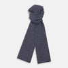 View 1 of product The Turnbull & Asser Reversible Navy and White Herringbone Cashmere Scarf is a timeless winter accessory, featuring an elegant two-tone pattern and luxurious softness.