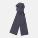 The Turnbull & Asser Reversible Navy and White Herringbone Cashmere Scarf is a timeless winter accessory, featuring an elegant two-tone pattern and luxurious softness.