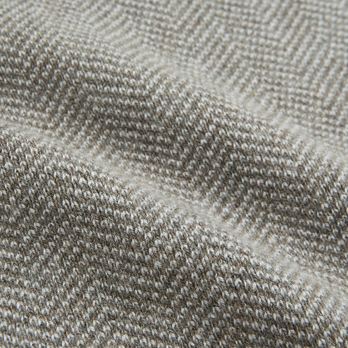 Reversible Grey Herringbone Cashmere Scarf Image 2