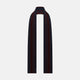 Navy and Burgundy Striped Double-Sided Corduroy Padded Scarf OS