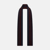 View 1 of product Navy and Burgundy Double-Stripe Double-Sided Corduroy Padded Scarf OS