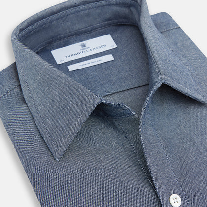 Steel Blue Piccadilly Shirt Image 1