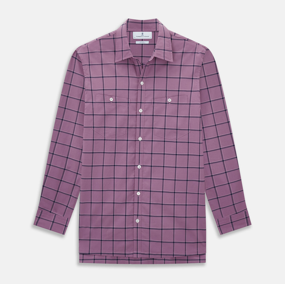 Online Exclusive · Antique Pink Grid Check Piccadilly Shirt 19.0