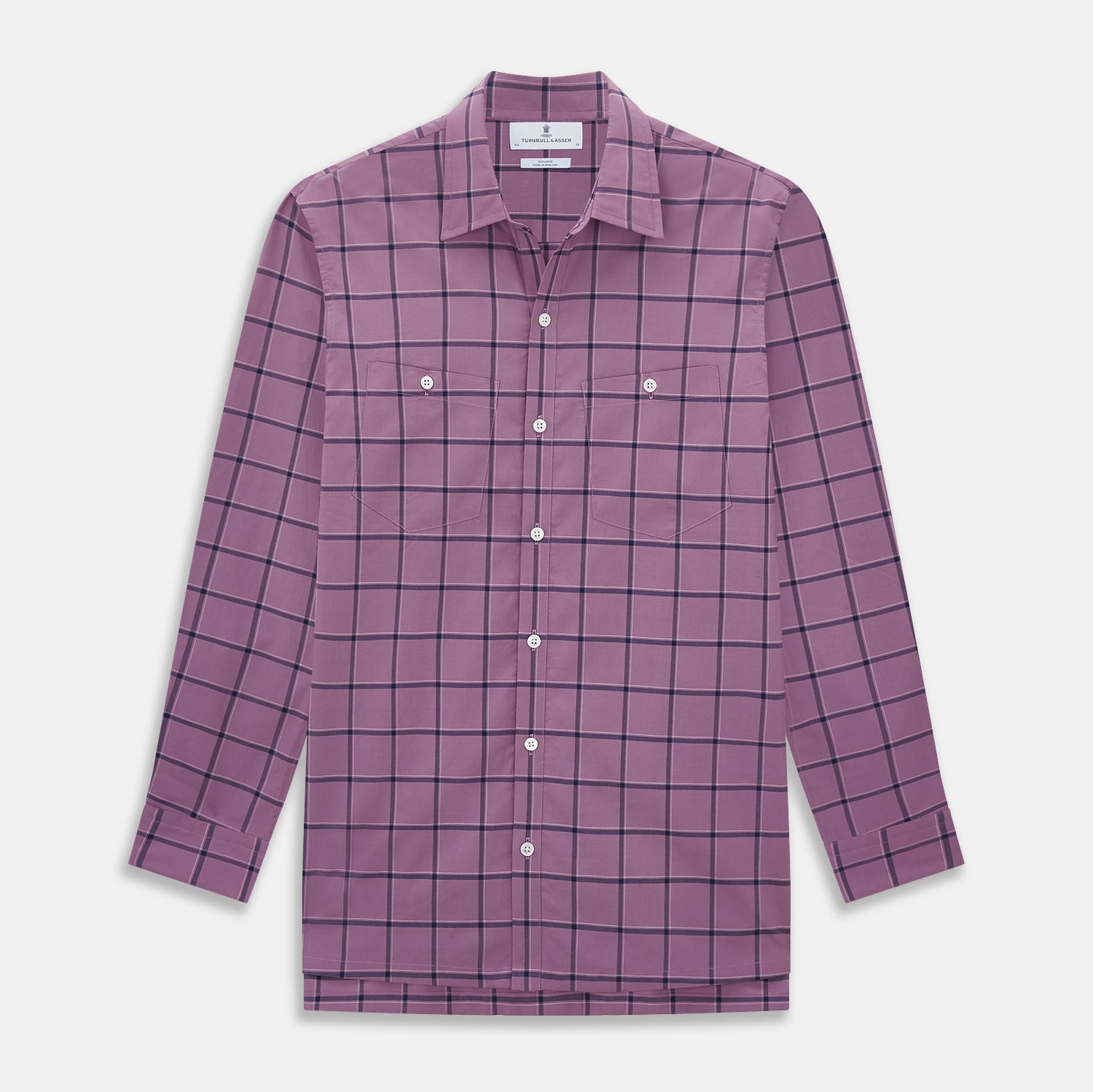 View 1 of product Online Exclusive · Antique Pink Grid Check Piccadilly Shirt 19.0