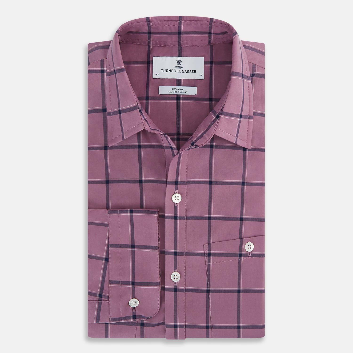 View 4 of product Online Exclusive · Antique Pink Grid Check Piccadilly Shirt 19.0