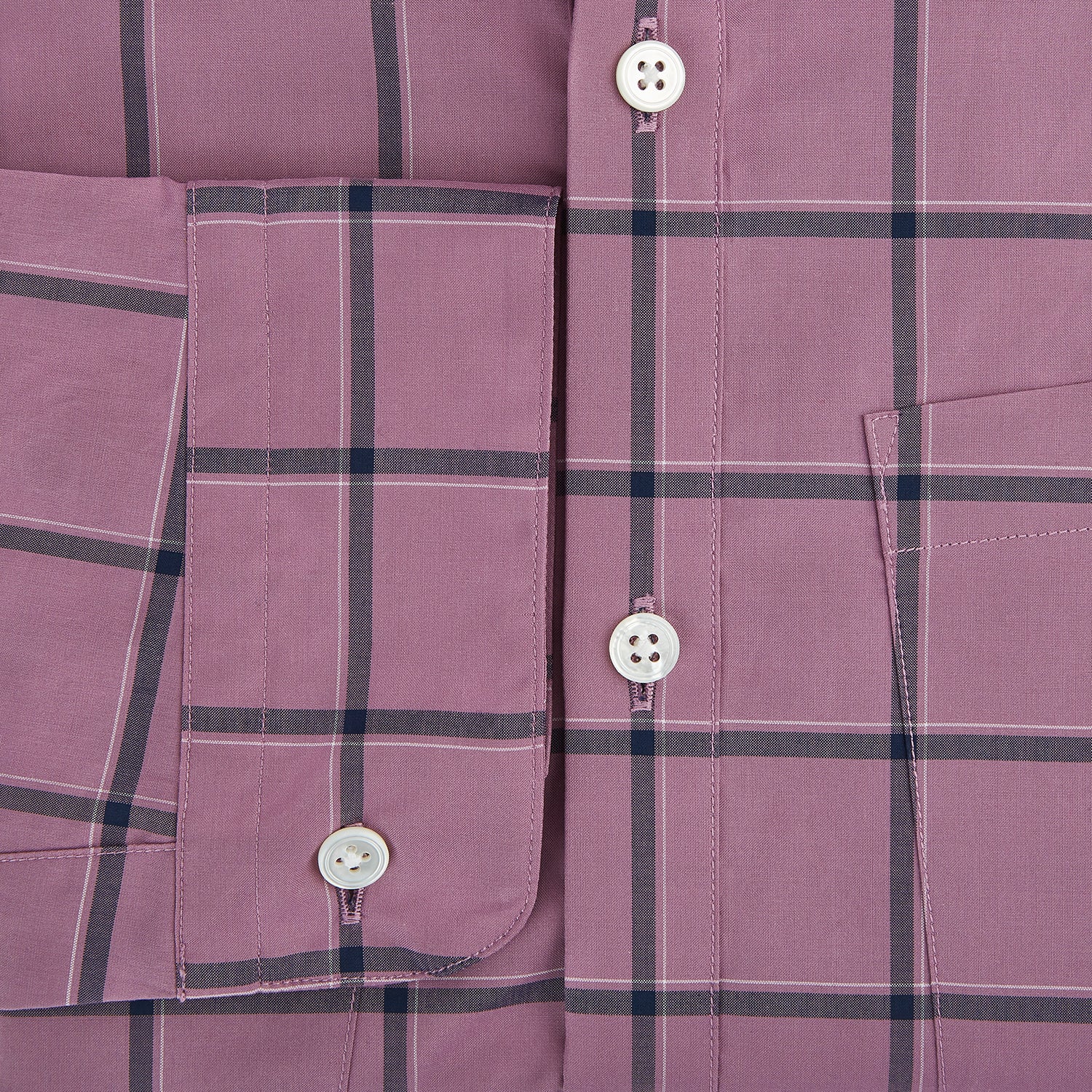 View 5 of product Online Exclusive · Antique Pink Grid Check Piccadilly Shirt 19.0